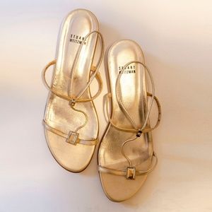 Stuart Weitzman Gold Sandals - Never Worn!